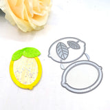 CRASPIRE Carbon Steel Cutting Dies Stencils, for DIY Scrapbooking, Photo Album, Decorative Embossing, Paper Card, Matte Platinum Color, Lemon Pattern, 7.2x10.1cm, 10pcs/set