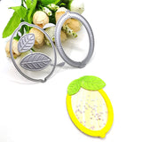 CRASPIRE Carbon Steel Cutting Dies Stencils, for DIY Scrapbooking, Photo Album, Decorative Embossing, Paper Card, Matte Platinum Color, Lemon Pattern, 7.2x10.1cm, 10pcs/set