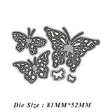CRASPIRE Carbon Steel Cutting Dies Stencils, for DIY Scrapbooking/Photo Album, Decorative Embossing DIY Paper Card, Matte Platinum Color, Butterfly Pattern, 8.1x5.2cm, 10pcs/set