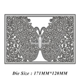 CRASPIRE Carbon Steel Cutting Dies Stencils, for DIY Scrapbooking/Photo Album, Decorative Embossing DIY Paper Card, Matte Platinum Color, Butterfly Pattern, 17.1x12cm, 10pcs/set