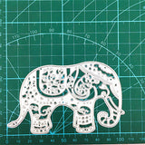 CRASPIRE Carbon Steel Cutting Dies Stencils, for DIY Scrapbooking, Photo Album, Decorative Embossing, Paper Card, Matte Platinum Color, Elephant Pattern, 10.5x6.5cm, 10pcs/set