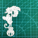 CRASPIRE Carbon Steel Cutting Dies Stencils, for DIY Scrapbooking, Photo Album, Decorative Embossing, Paper Card, Matte Platinum Color, Mouse Pattern, 10.8x6.2cm, 10pcs/set