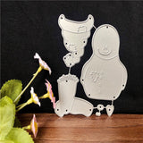 CRASPIRE Carbon Steel Cutting Dies Stencils, for DIY Scrapbooking, Photo Album, Decorative Embossing, Paper Card, Matte Platinum Color, Chistmas Theme, Snowman Pattern, 9.4x6.2cm, 10pcs/set