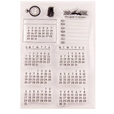 Craspire Silicone Stamps, for DIY Scrapbooking, Photo Album Decorative, Cards Making, Stamp Sheets, Perpetual Calendar Pattern, Other Pattern, 15x10x0.2cm, 10sheets/set