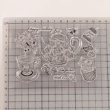 Craspire Clear Silicone Stamps, for DIY Scrapbooking, Photo Album Decorative, Cards Making, Stamp Sheets, Birthday Themed Pattern, 14.5x10cm, 10sheets/set