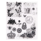 CRASPIRE Clear Silicone Stamps, for DIY Scrapbooking, Photo Album Decorative, Cards Making, Stamp Sheets, Flower & Butterfly & Crown Pattern, Mixed Patterns, 21.5x17cm, 10sheets/set