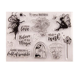 Craspire Clear Silicone Stamps, for DIY Scrapbooking, Photo Album Decorative, Cards Making, Stamp Sheets, Angel & Fairy Pattern, 18x14cm, 10sheets/set