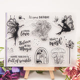 Craspire Clear Silicone Stamps, for DIY Scrapbooking, Photo Album Decorative, Cards Making, Stamp Sheets, Angel & Fairy Pattern, 18x14cm, 10sheets/set