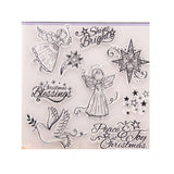 Craspire Silicone Stamps, for DIY Scrapbooking, Photo Album Decorative, Cards Making, Stamp Sheets, Angel Pattern, 14.5x14.5x0.2cm, 10sheets/set