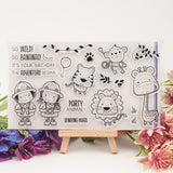 Craspire Silicone Stamps, for DIY Scrapbooking, Photo Album Decorative, Cards Making, Stamp Sheets, Animal Pattern, 19x11x0.2cm, 10sheets/set
