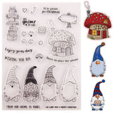 Craspire Christmas Theme Clear Silicone Stamps, for DIY Scrapbooking, Photo Album Decorative, Cards Making, Stamp Sheets, Gnome Pattern, 21.6x15.5x0.2cm, 10pcs/set