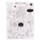 Craspire Clear Silicone Stamps, for DIY Scrapbooking, Photo Album Decorative, Cards Making, Stamp Sheets, Gife Boxes & Santa Claus & Christmas Tree & Reindeer/Stag, Christmas Themed Pattern, 22x16x0.2cm, 10pcs/set