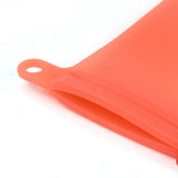 2 pc Reusable Food Silicone Sealed Bags, for Marinate Food & Fruit Cereal Travel Items Home Kitchen, Orange Red, 175x192x6mm, Hole: 8.5mm