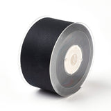 1 Roll Rayon and Cotton Ribbon, Twill Tape Ribbon, Herringbone Ribbon, Black, 1 inch(25mm), about 50yards/roll(45.72m/roll)