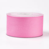 1 Roll Rayon and Cotton Ribbon, Twill Tape Ribbon, Herringbone Ribbon, Hot Pink, 1-1/4 inch(32mm), about 50yards/roll(45.72m/roll)