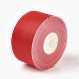 1 Roll Rayon and Cotton Ribbon, Twill Tape Ribbon, Herringbone Ribbon, Red, 1 inch(25mm), about 50yards/roll(45.72m/roll)