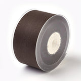 1 Roll Rayon and Cotton Ribbon, Twill Tape Ribbon, Herringbone Ribbon, Coconut Brown, 1 inch(25mm), about 50yards/roll(45.72m/roll)