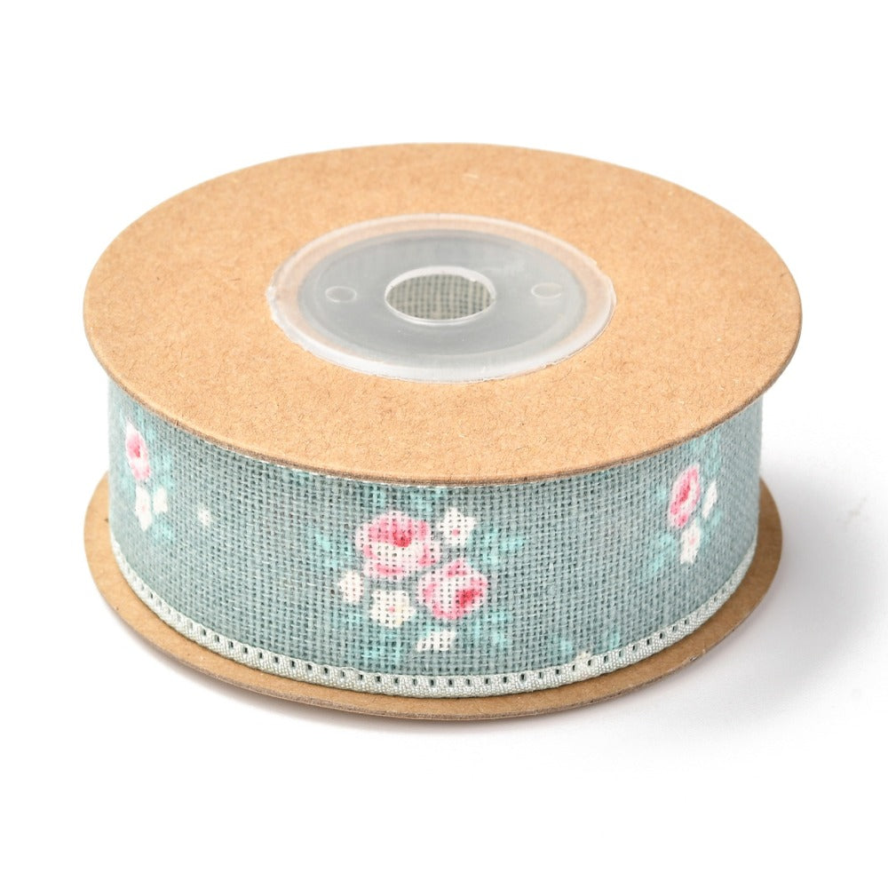 1 Bag Burlap Ribbon, Hessian Ribbon, Jute Ribbon, with Lace, for Jewelry  Making, Pink, 1-1/2 inch(38mm), about 2m/roll, 24rolls/bag
