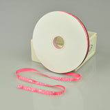 1 Roll Flower Printed Grosgrain Ribbon, Hot Pink, 3/8 inch(10mm), about 100yards/roll(91.44m/roll)