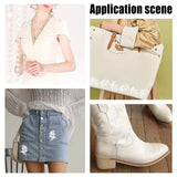 1 Bag 5 Yards Lace Applique Trim 3.2 Inch White Flower Embroidery Lace Edge Trimmings Floral Embroidered Applique Ribbon for DIY Sewing Crafts Wedding Bridal Dress Embellishment Party Decoration