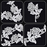 1 Bag 5 Yards Lace Applique Trim 3.2 Inch White Flower Embroidery Lace Edge Trimmings Floral Embroidered Applique Ribbon for DIY Sewing Crafts Wedding Bridal Dress Embellishment Party Decoration