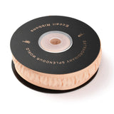 1 Roll Polyester & Hemp Ribbon, Flat with Tartan Pattern, Black, 65x0.5mm, 6m/roll