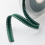 1 Roll Grosgrain Polyester Ribbons for Gift Packings, Green, 3/8 inch(9mm), about 100yards/roll(91.44m/roll)