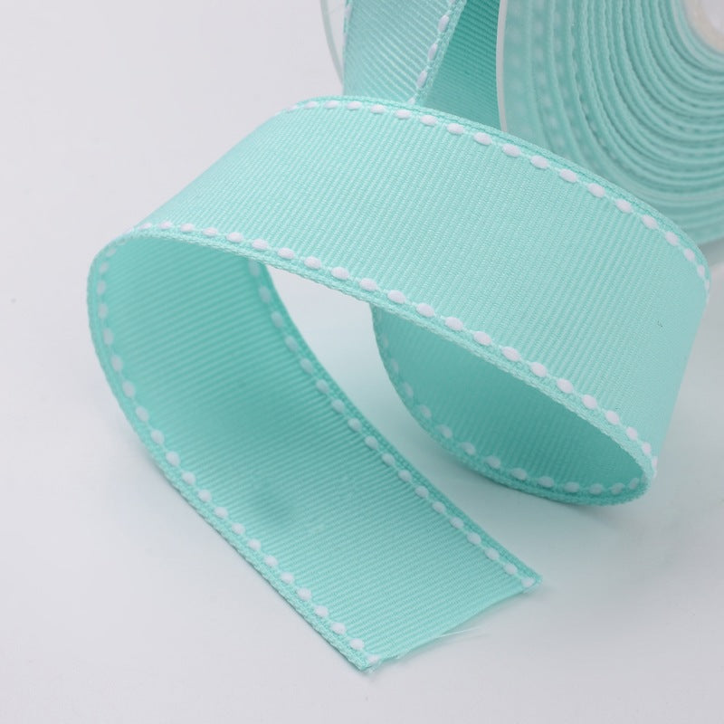 Turquoise - Grosgrain Ribbon Solid Color - ( W: 3/8 Inch