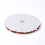 1 Roll Polyester Grosgrain Ribbon, Christmas Theme, for Jewelry Making, Red, 3/8 inch(10mm), 100yards/roll(91.44m/roll)