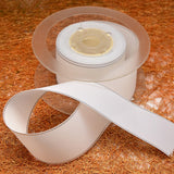 1 Roll Wide Wired Grosgrain Ribbon for Gift Packing, White, 1-1/2 inch(38mm), about 100yards/roll(91.44m/roll)