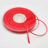 1 Roll Wired Grosgrain Ribbon, Christmas Ribbon, for Gift Packing Wedding Festival Decoration, Red, 1/4 inch(6mm), about 100yards/roll(91.44m/roll)
