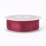 5 Bundle Double Face Satin Ribbon, Polyester Satin Ribbons, Golden Wired Edge, Chocolate, 1/8 inch(4mm), about 10m/bundle