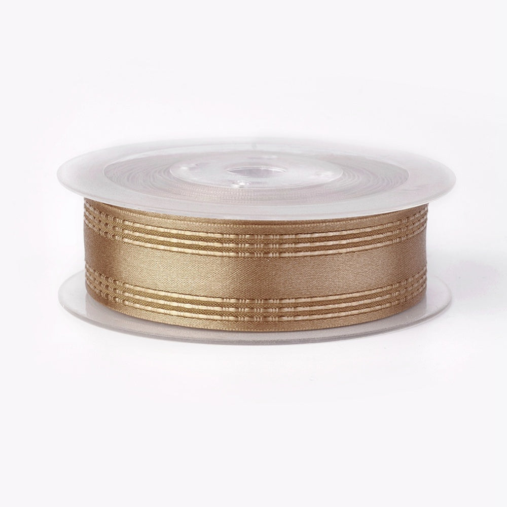 1 Roll Double Face Polyester Satin Ribbons, Coconut Brown, 1-1/2 inch(38mm), about 100yards/roll(91.44m/roll)