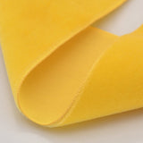 1 Roll 5/8 inch Single Face Velvet Ribbon, Yellow, 5/8 inch(15.9mm), about 25yards/roll(22.86m/roll)