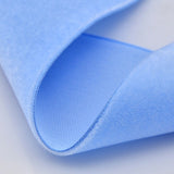 1 Roll 1 inch Single Face Velvet Ribbon, Medium Blue, 1 inch(25.4mm), about 25yards/roll(22.86m/roll)