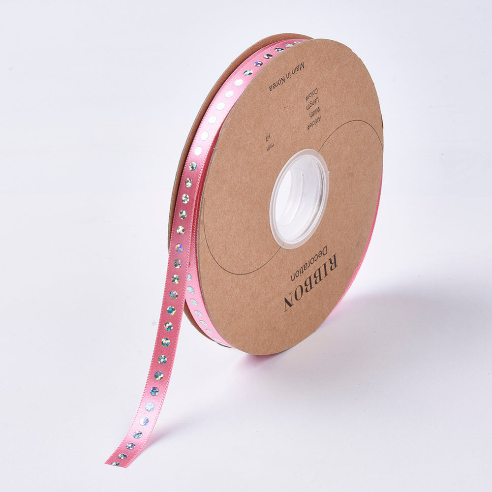 1 Group Single Face Satin Ribbon, Polyester Ribbon, Purple, Size: about 5/8 inch(16mm) wide, 25yards/roll(22.86m/roll), 250yards/group(228.6m/group), 10rolls/group