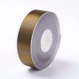 1 Roll Polyester Single Face Satin Ribbon, with Single-Sided Sequins/Paillette, for Gift, Party Decorate, Coconut Brown, 3/8 inch(10mm),  50yards/roll(45.7m/roll)