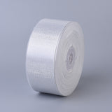 1 Bundle Wavy Lace Satin Ribbon, White, 1-5/8 inch(40mm), about 30m/bundle