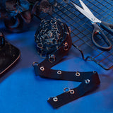 1 Set 3 Yards Eyelet Tape Trim Black Craft Grommet Eyelet Trim 3cm Wide Cotton Ribbon Clothing Sewing Trim with Jump Rings for Men Women Clothes Shoe Bag Decoration, 2.7m