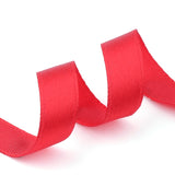 1 Roll Single Face Polyester Satin Ribbon, with Texture Edge, White, 3/8 inch(9mm), about 50yards/roll(45.72m/roll)