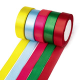 1 Group Single Face Satin Ribbon, Polyester Ribbon, Plum, 1 inch(25mm) wide, 25yards/roll(22.86m/roll), 5rolls/group, 125yards/group(114.3m/group)