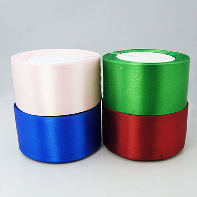 1 Group Single Face Satin Ribbon, Polyester Ribbon, Blue, 1 inch(25mm) wide, 25yards/roll(22.86m/roll), 5rolls/group, 125yards/group(114.3m/group)
