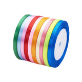 1 Group Single Face Satin Ribbon, Polyester Ribbon, Dark Blue, 1 inch(25mm) wide, 25yards/roll(22.86m/roll), 5rolls/group, 125yards/group(114.3m/group)
