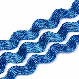 1 Roll Wave Bending Fringe Trim, Sewing Ribbon, with Plastic Empty Spools, Light Yellow,  3/16 inch~3/8 inch(5~8.5mm), about 25m/strand, 1strand