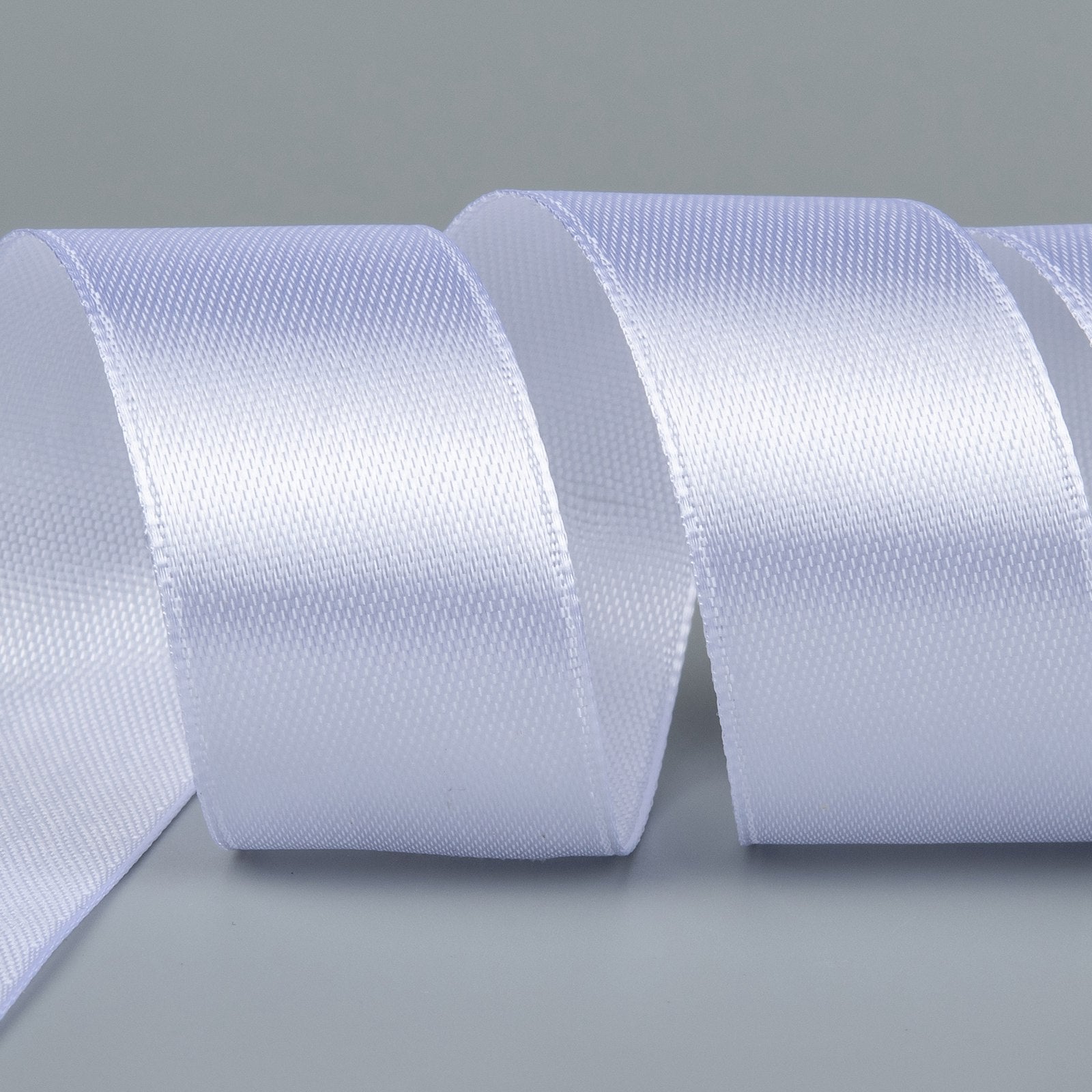 Single Face Solid Color Satin Ribbon, for Bows Crafts, Gifts Party Wedding Decoration, White, 1 inch(25~26mm), about 100yards/roll(91.44m/roll)