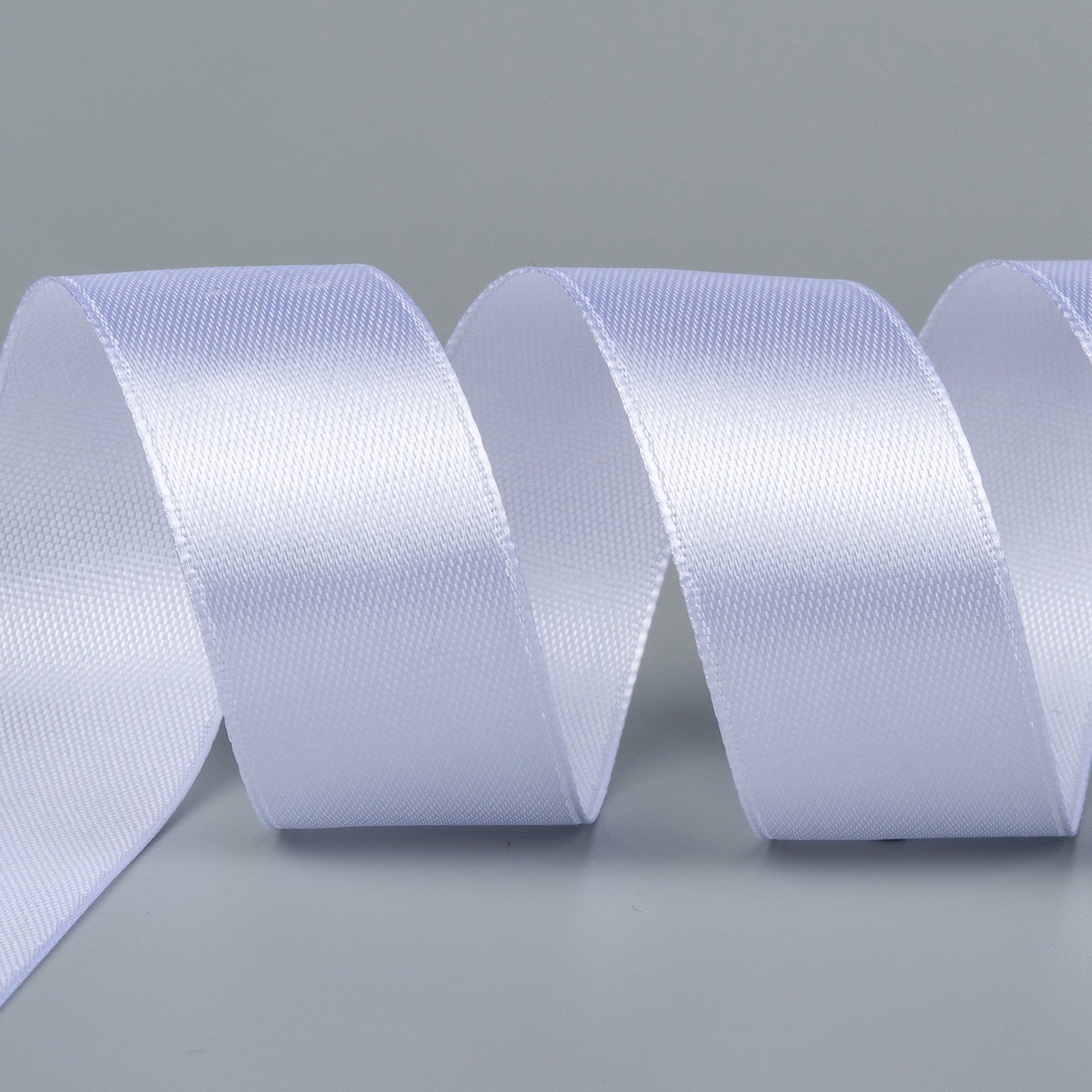 Single Face Solid Color Satin Ribbon, for Bows Crafts, Gifts Party Wedding Decoration, White, 1 inch(25~26mm), about 100yards/roll(91.44m/roll)