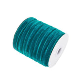 Single Face Velvet Ribbon, Dark Cyan, 3/8 inch(9.5~10mm), about 50yards/roll(45.72m/roll)