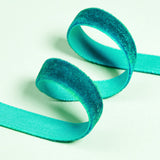 Single Face Velvet Ribbon, Dark Cyan, 3/8 inch(9.5~10mm), about 50yards/roll(45.72m/roll)