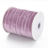 1 Roll Polyester Velvet Ribbon for Gift Packing and Festival Decoration, Old Lace, 1/8 inch(4mm), about 100yards/roll(91.44m/roll)