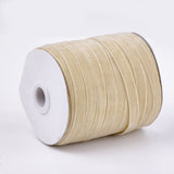 Single Face Velvet Ribbon, Dark Khaki, 3/8 inch(9.5~10mm), about 50yards/roll(45.72m/roll)